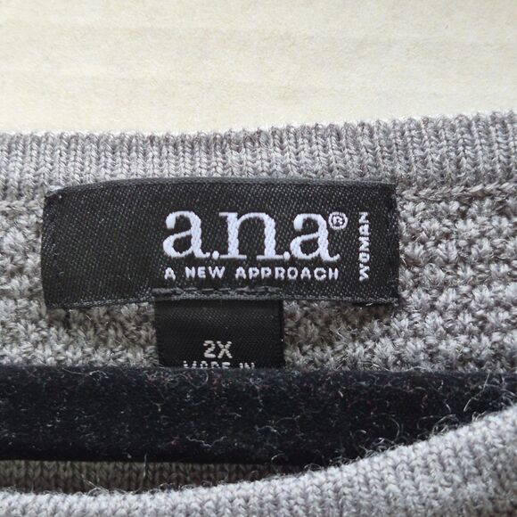 Ana A New Approach Womens 2X Light Sweater Shirt 100% Acrylic, Long Sleeves. - Picture 4 of 6